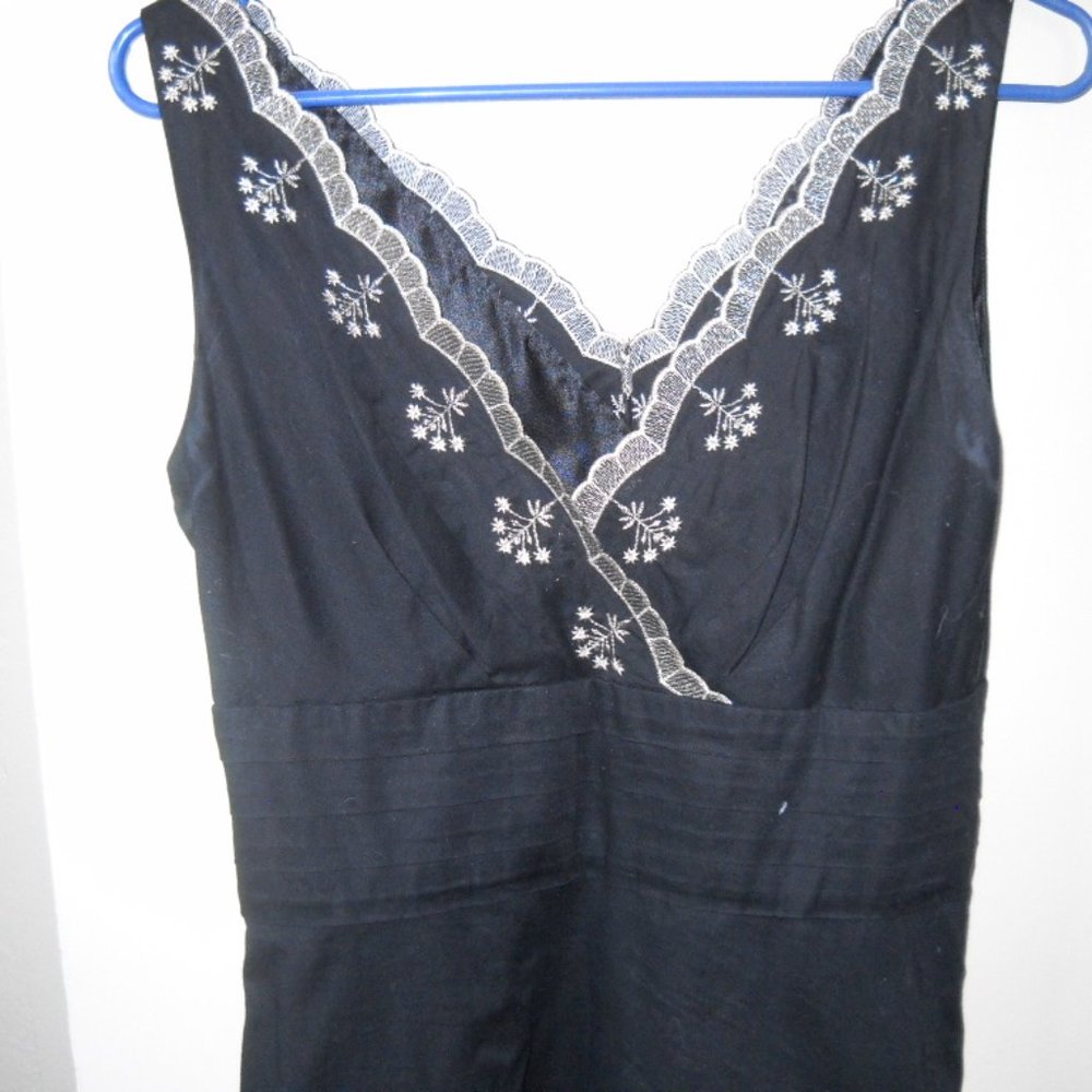 Black dress with Gold stitching